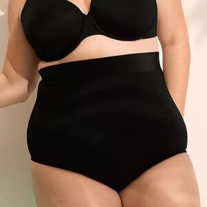Plus Size 2x 18 Womens Black Ultra High-Waist Swim brief Bottoms Lane Bryant